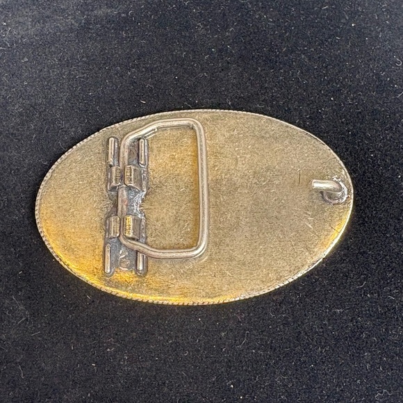 Silver Tone Oval Western Longhorn Belt Buckle - Picture 3 of 8